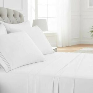 4 Piece Queen Bed Sheet Set - Luxury Linens 1800 Brushed Microfiber - Extra Soft